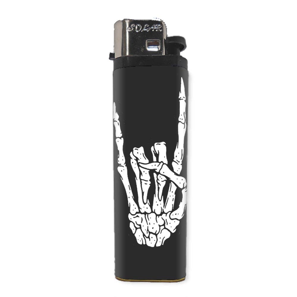 Skeleton Rock Hand Basic Lighter