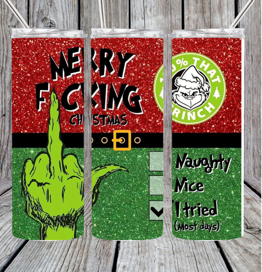 Merry f*$@%ing Christmas tumbler