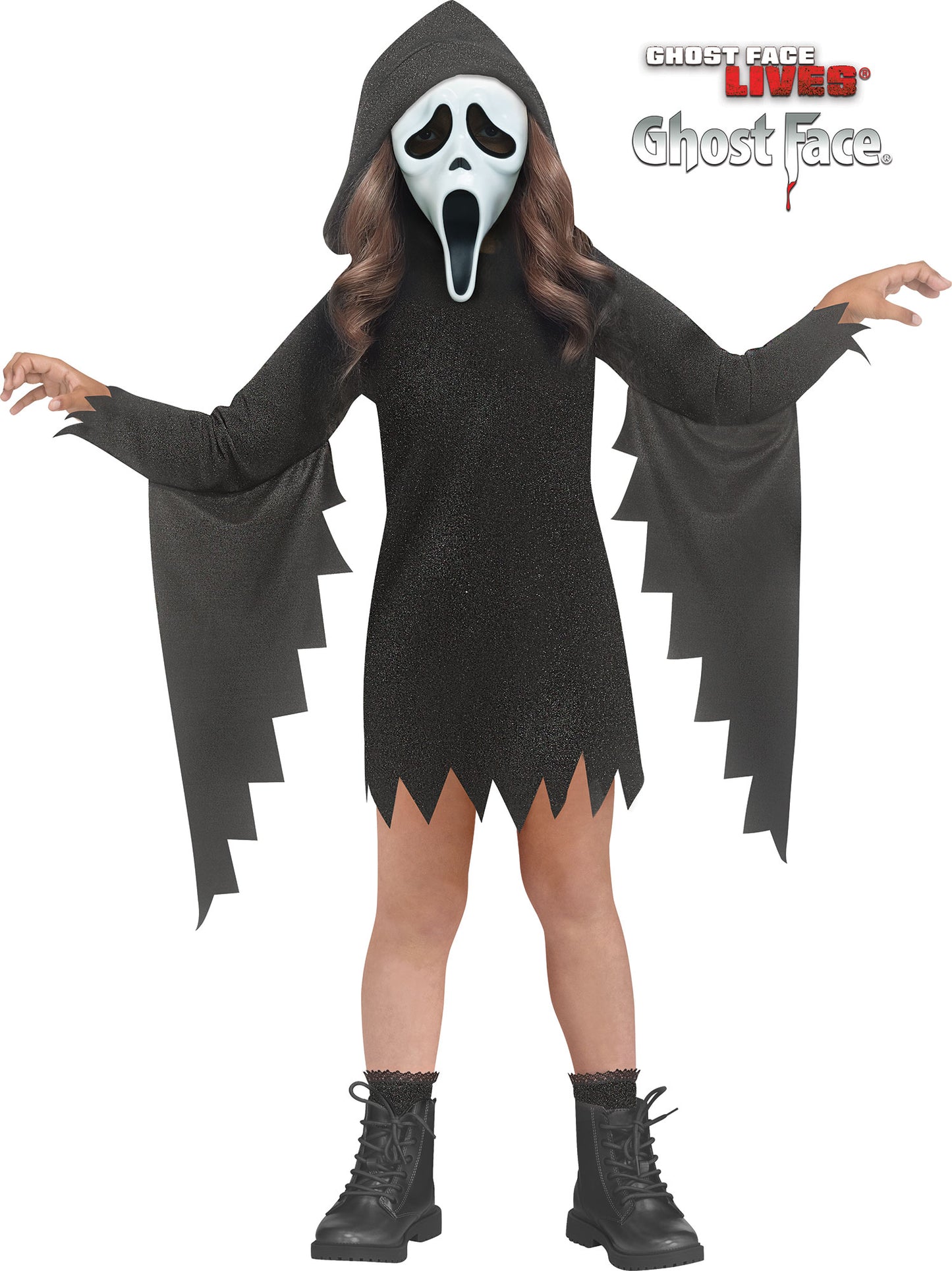Glitter Bling Ghost Face Toddler Costume