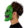 Skull Fangs Green Monster Mask: Blacklight Reactive