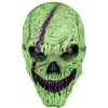 Skull Fangs Green Monster Mask: Blacklight Reactive