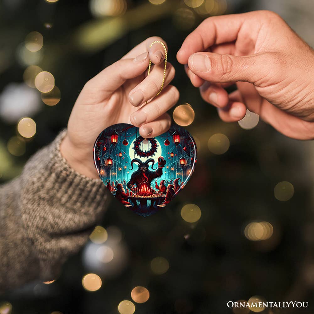 Krampus’s Unholy Revelry Ornament, Dark Folklore Celebration