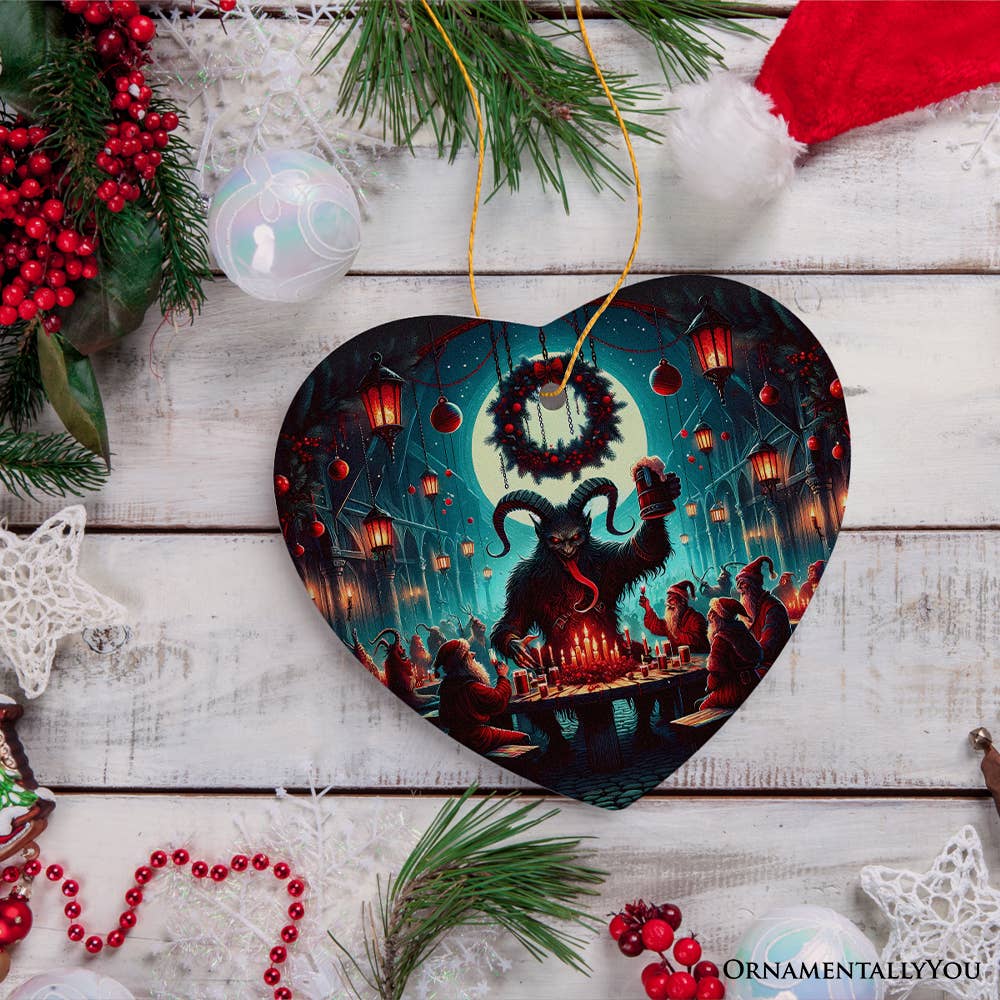 Krampus’s Unholy Revelry Ornament, Dark Folklore Celebration