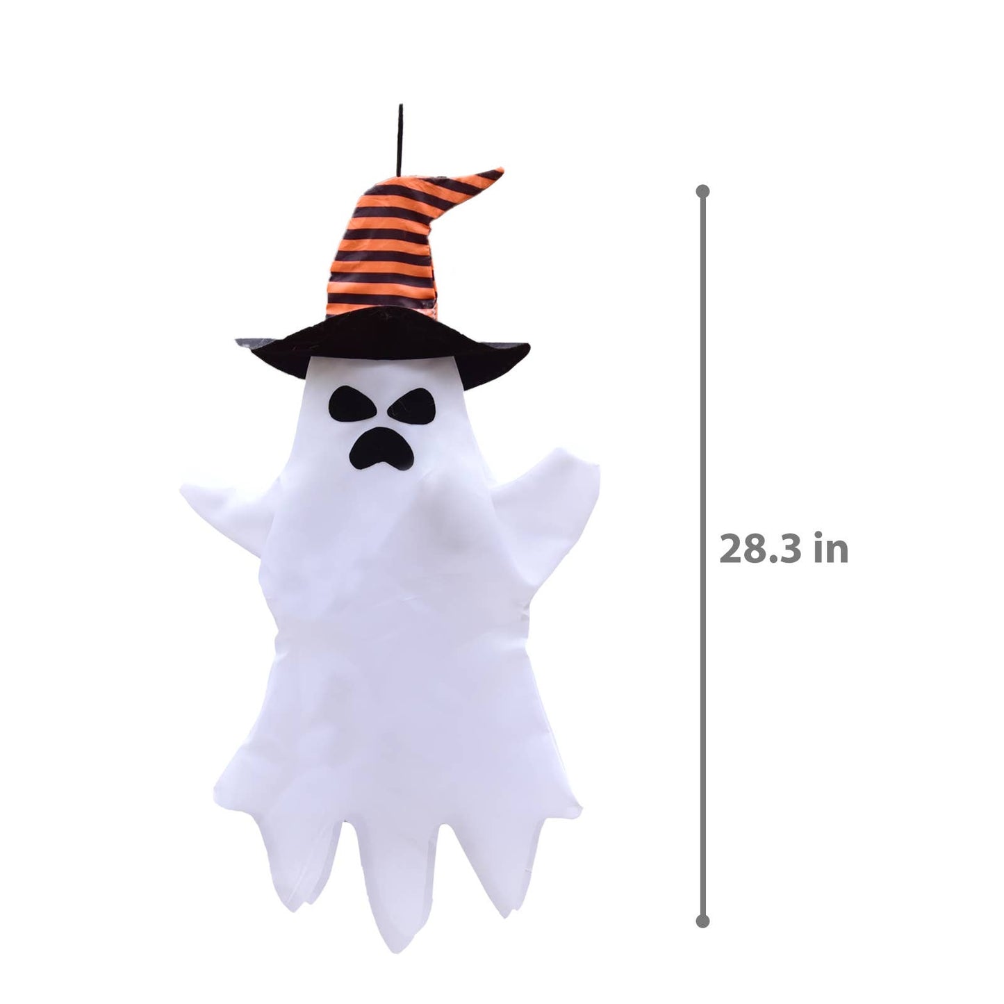 Halloween Hanging Ghost with Witch Hat Outdoor Decor
