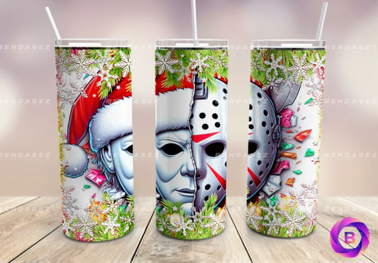 Merry Horror Christmas Skinny Tumbler 20oz