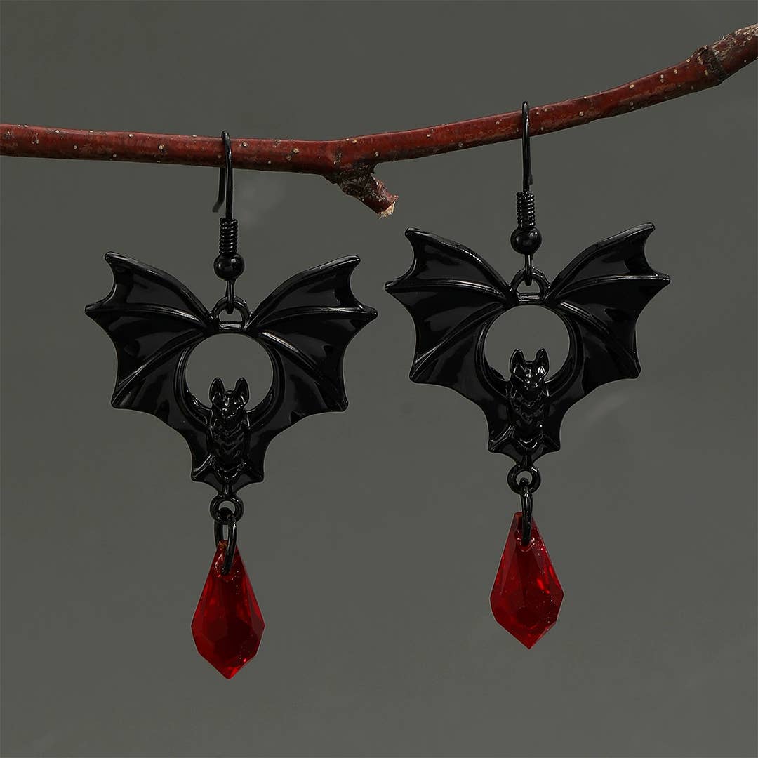 Black Bat Earrings