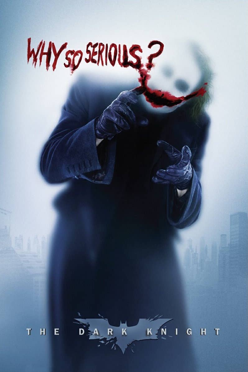 Batman Joker Why So Serious? The Dark Night One Sheet Movie Poster