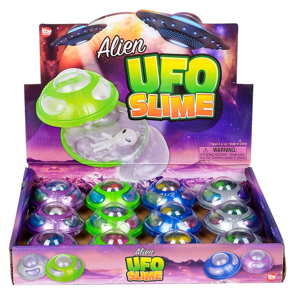3" UFO ALIEN RAINBOW SLIME