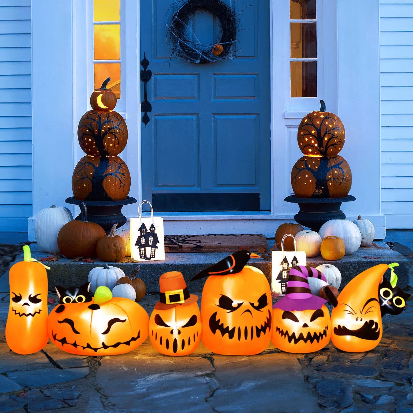 7FT Halloween Inflatable - Pumpkin Row