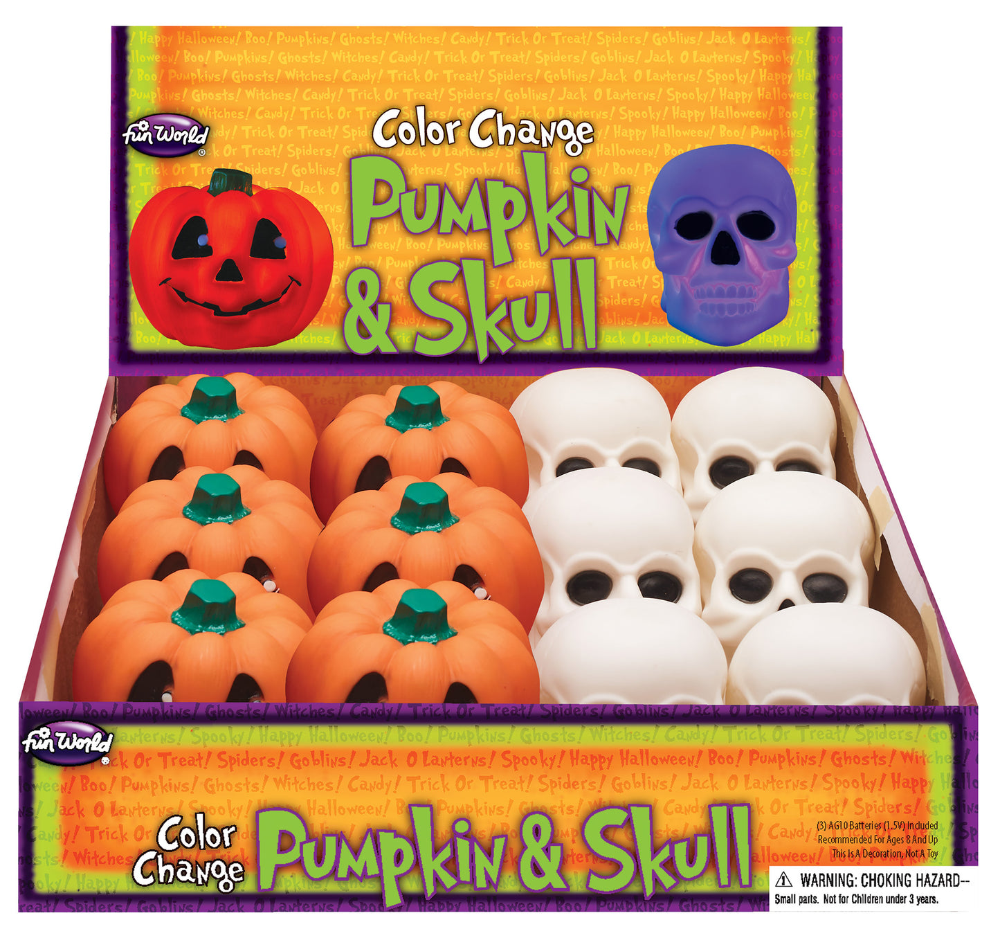 3" Color Change Pumpkin/Skull