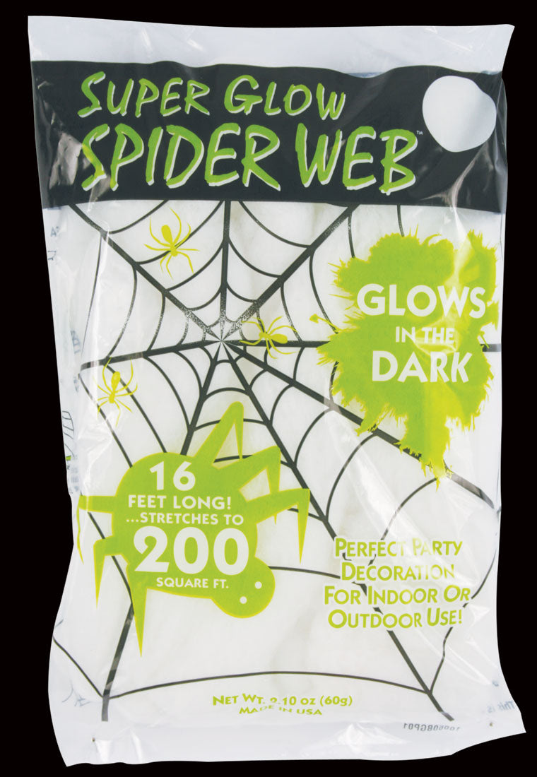 60 gram Glow In The Dark Spider Web