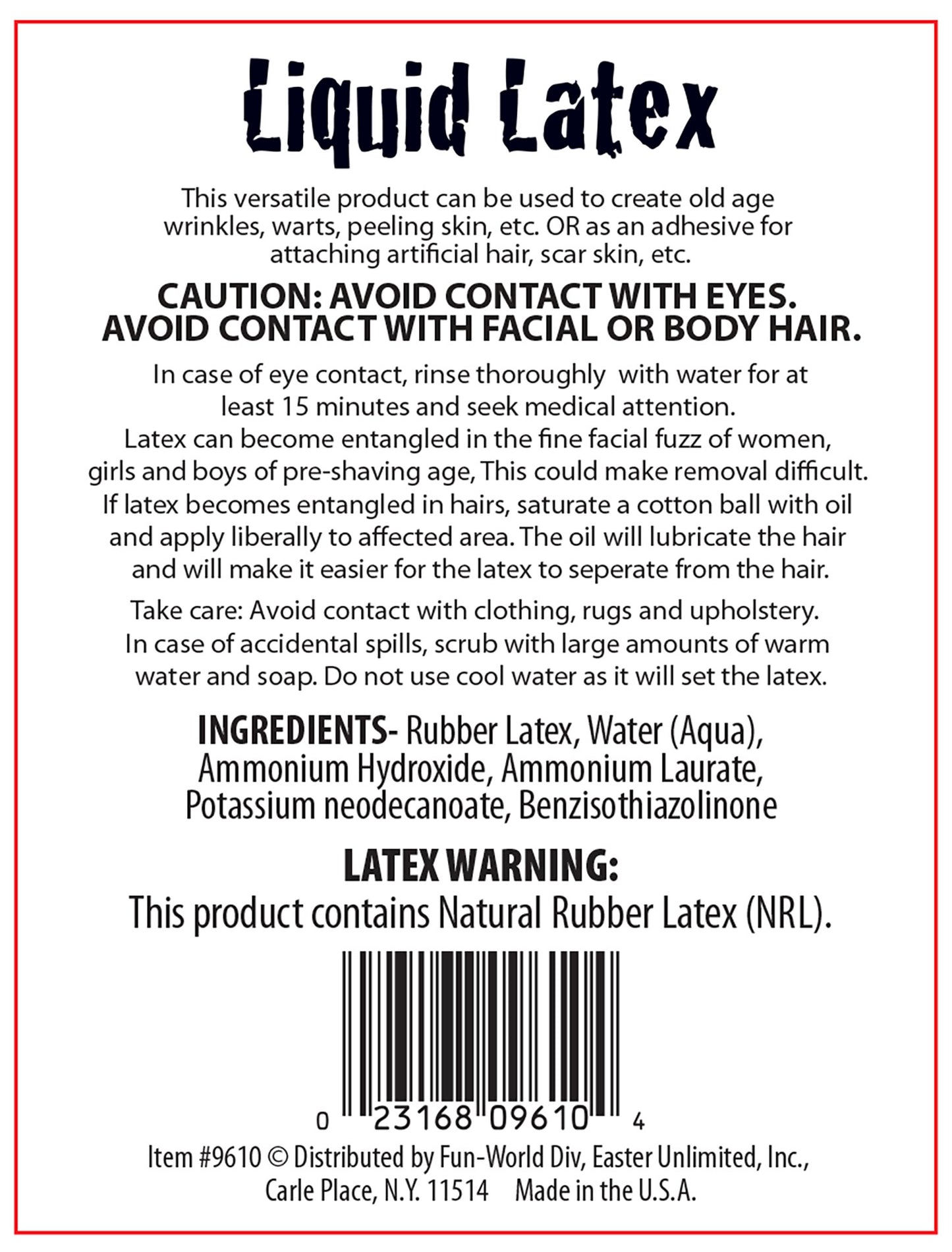 Bottle of Liquid Latex