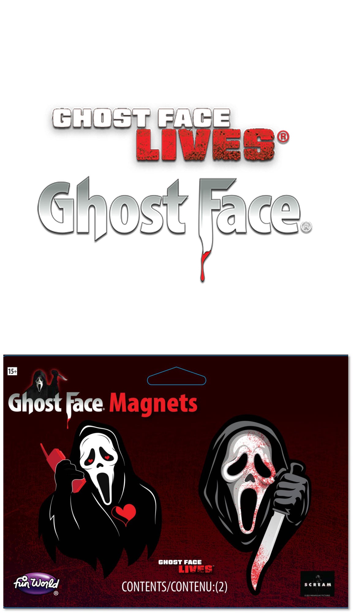 Ghost Face Magnets 2 Pk