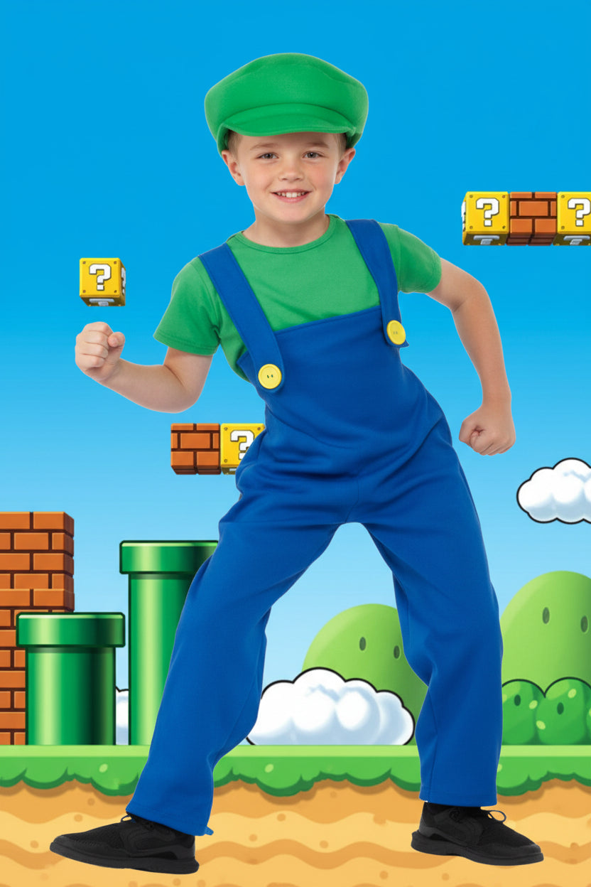 Green Plumber Kid Costume