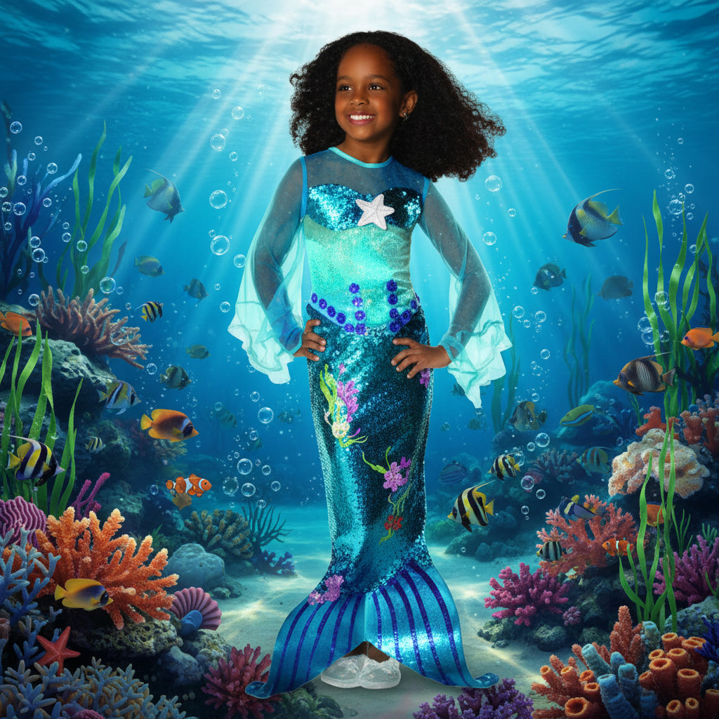 Magical Mermaid Kid Costume