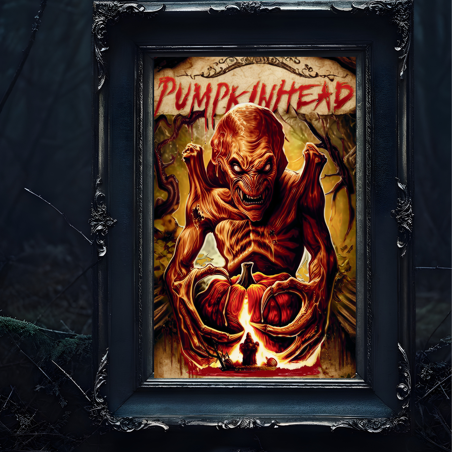 Pumpkin Head Print 11x14