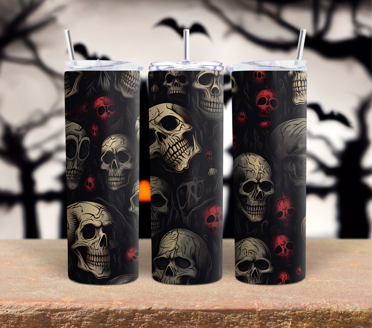 Skulls 20 oz Skinny Tumbler