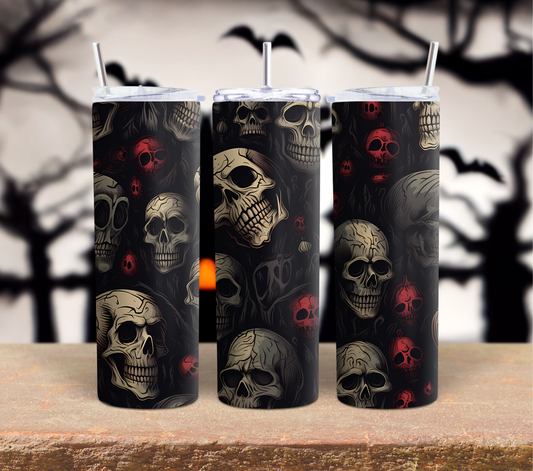 Skulls 20 oz Skinny Tumbler