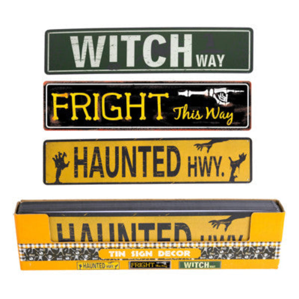 Tin Halloween Printed Signs