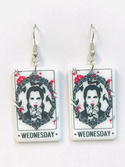 Tarot Card Earrings: Elvira, Lily, or Wednesday Earrings