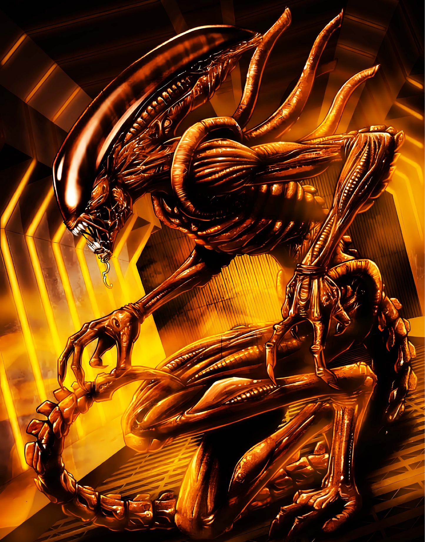 Xenomorph Gold Print 11x14