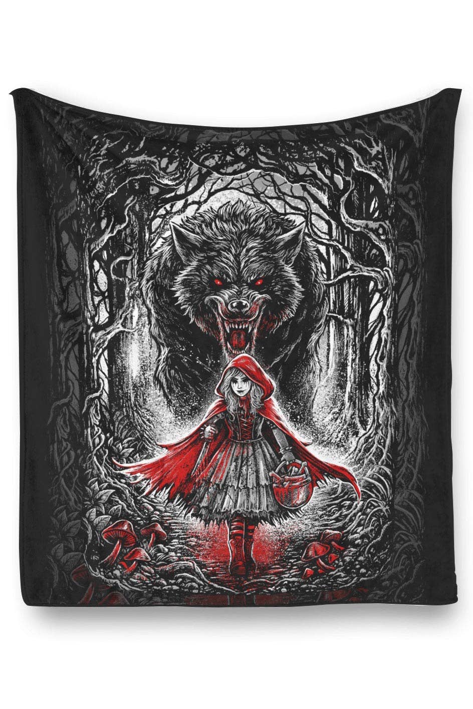Little Dead Riding Hood Throw Blanket