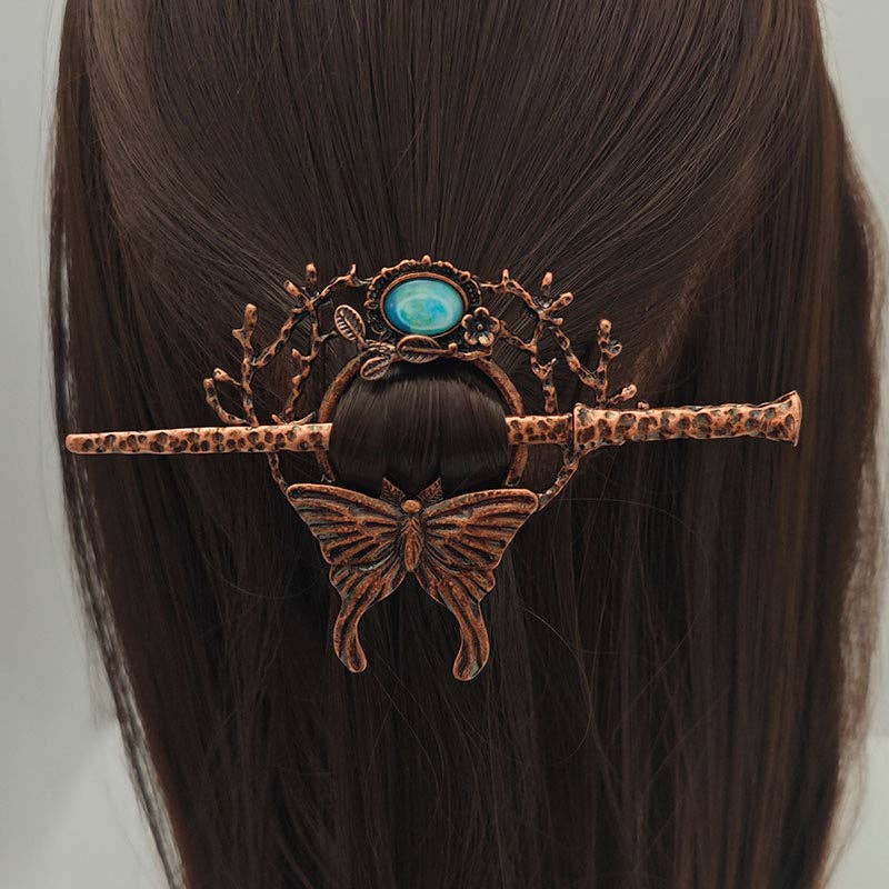 Butterfly Hair Stick Retro Alloy Hairpin
