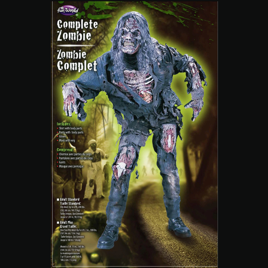 3D Zombie Adult Costume
