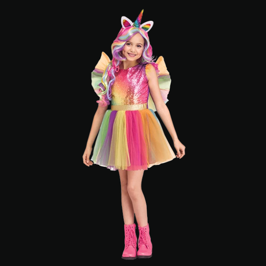 Rainbow Sequin Unicorn Child Costume