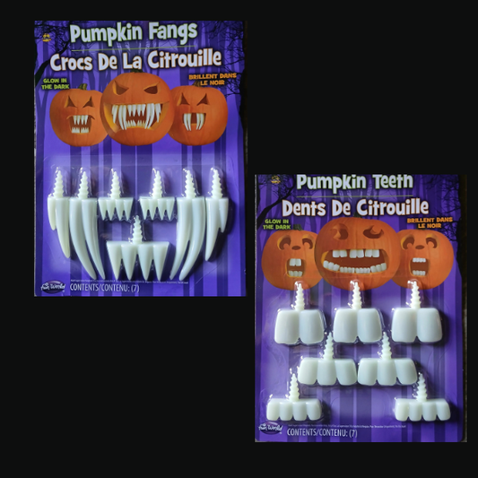 Glow in the Dark Pumpkin Fangs/Teeth