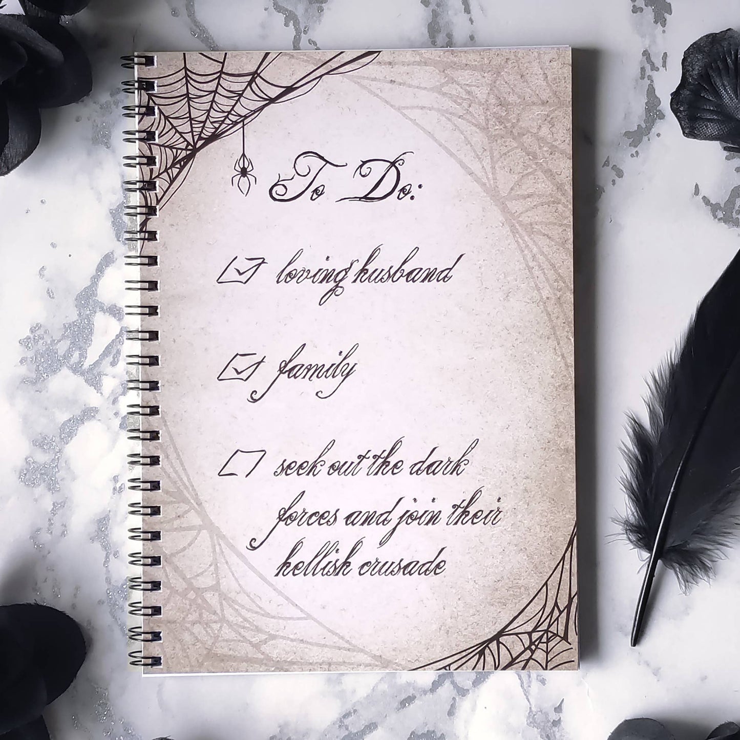 Morticia's To-Do List A5 Wirebound Notebook