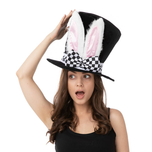 Bunny Ears Top Hat Fancy Dress Costume Accessory