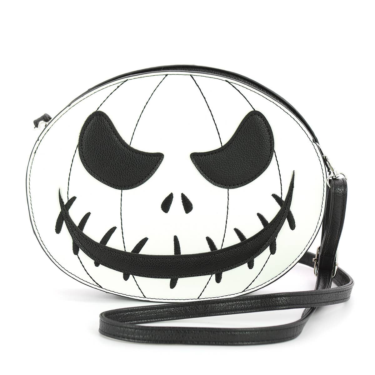 Glow in the Dark White Jack-O-Lantern Shoulder Bag