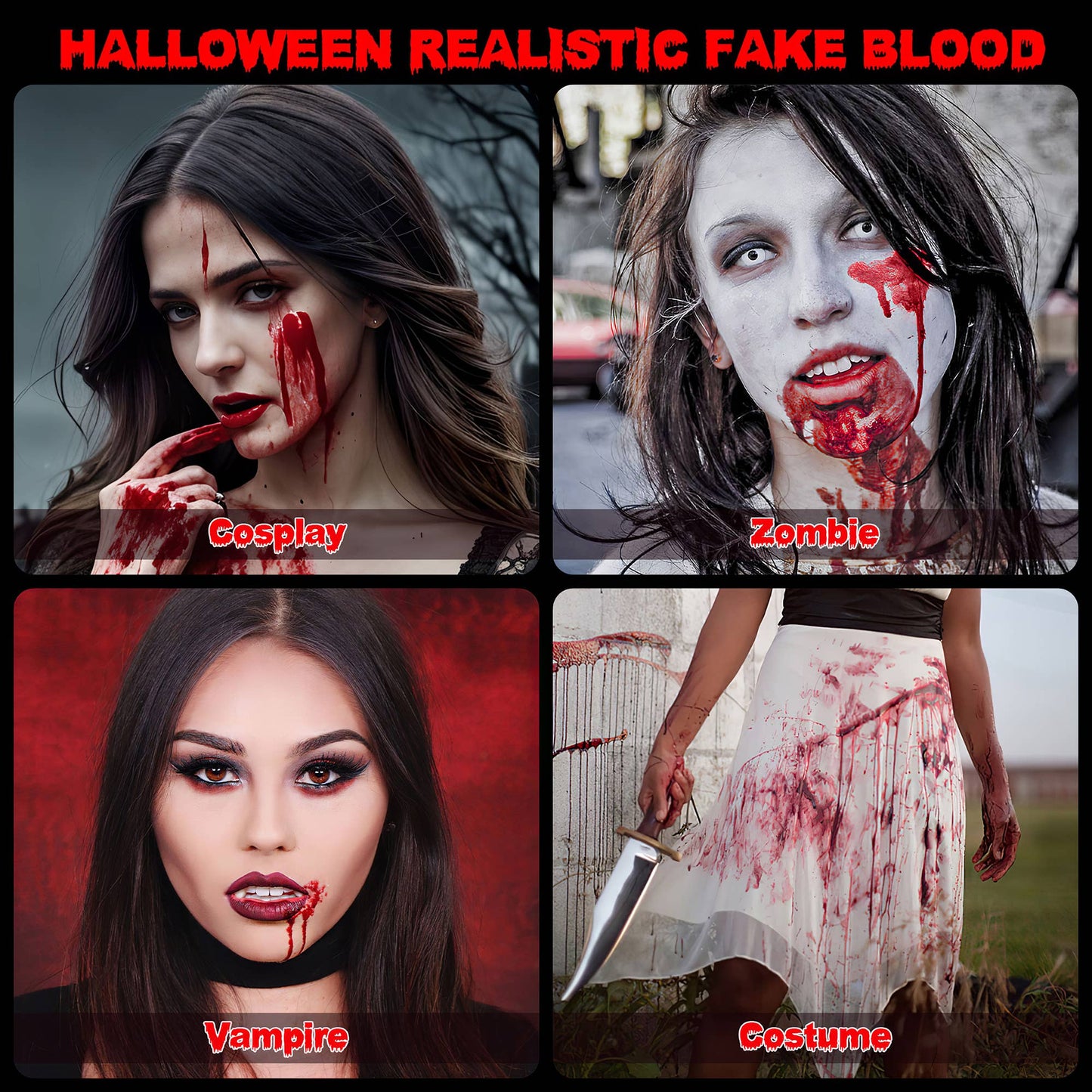 Fake Blood - 16 oz Realistic Edible Stage Blood