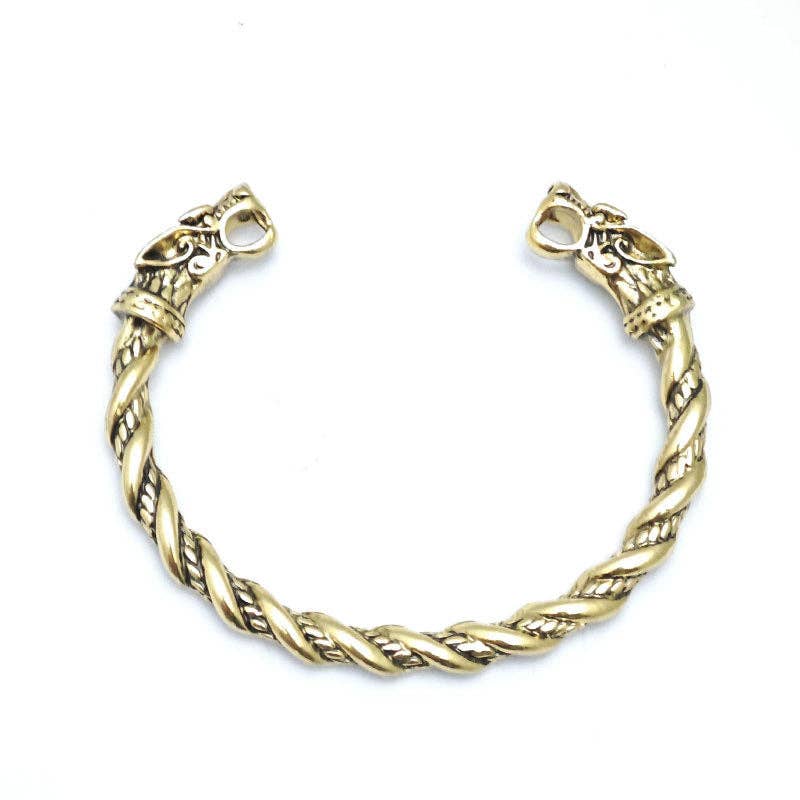 Viking Wolf Head Bracelet