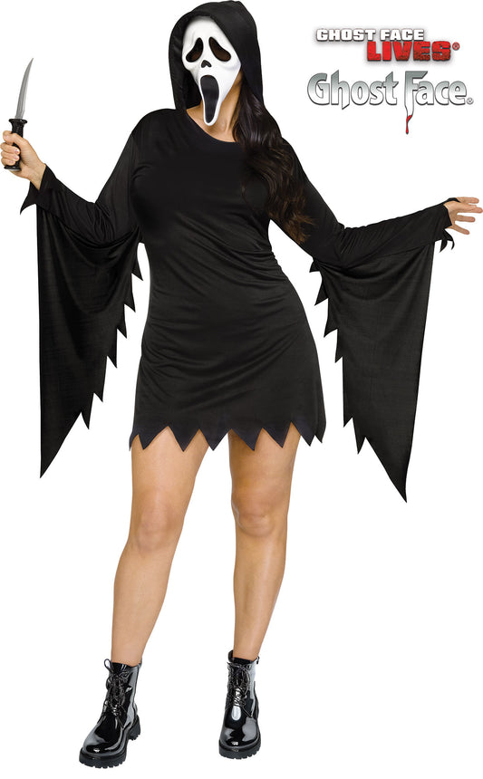 Plus Size Sassy Ghost Face Adult Costume