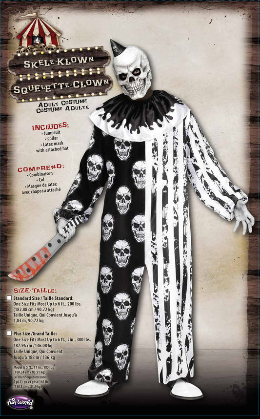 Skele-Klown Adult Costume