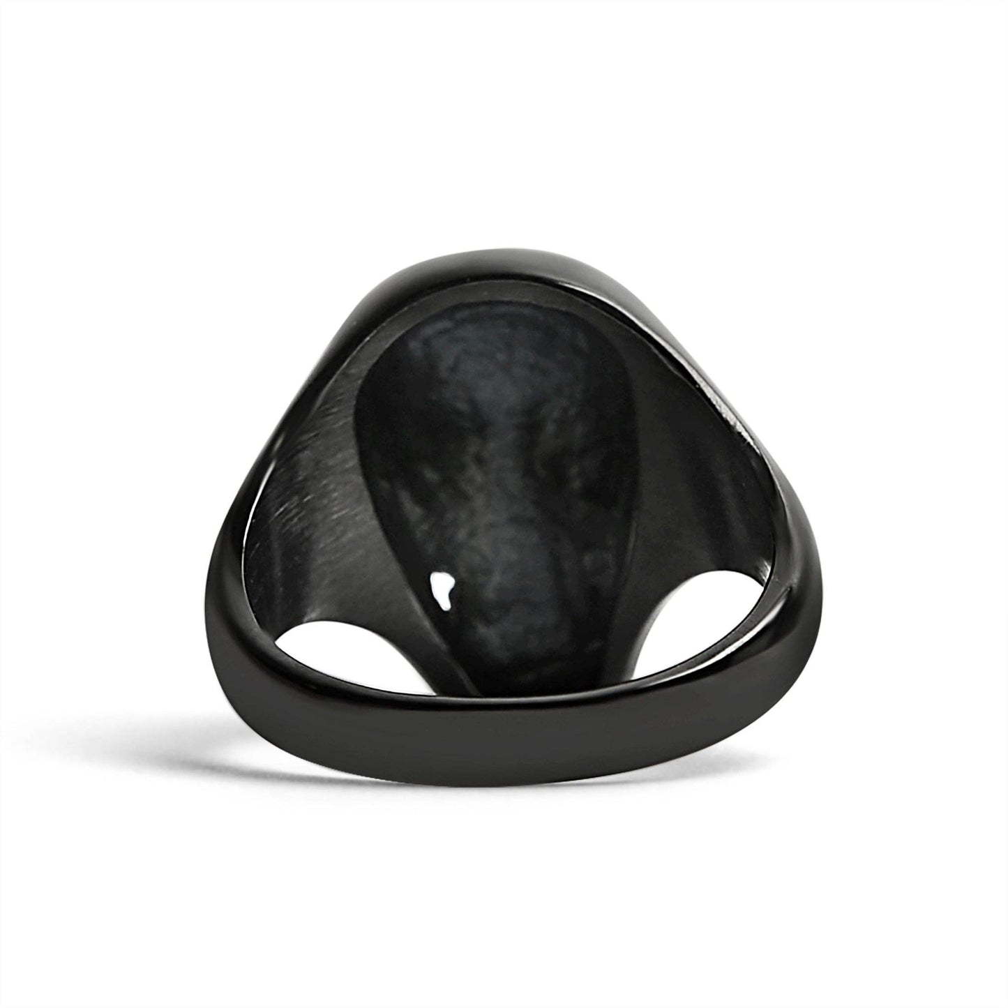 Stainless Steel Black Skull Ring