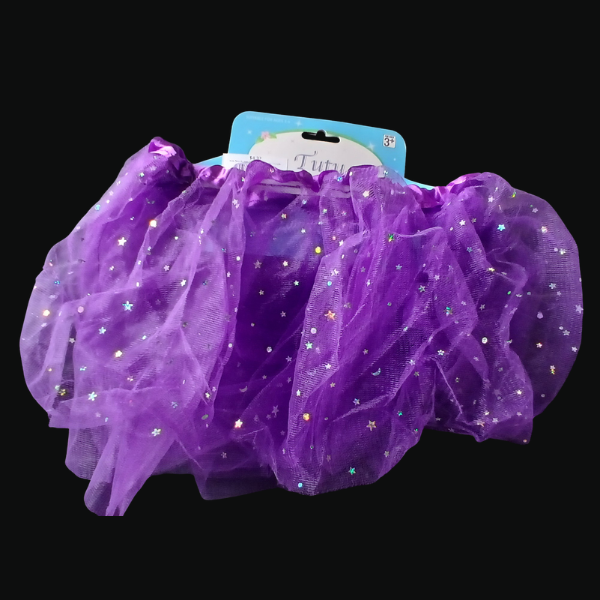 Kids Tutu 3-Layer Tulle w/Sequin Stars