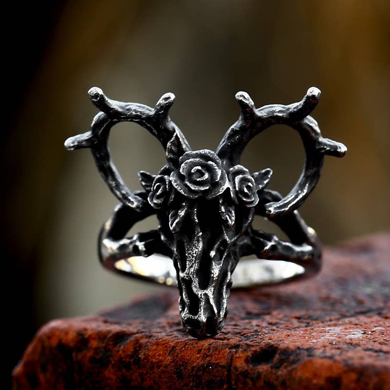 Dark Sheep Skull Ring