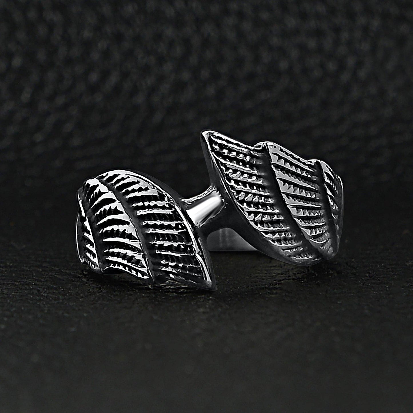 Stainless Steel Angel Wings Ring