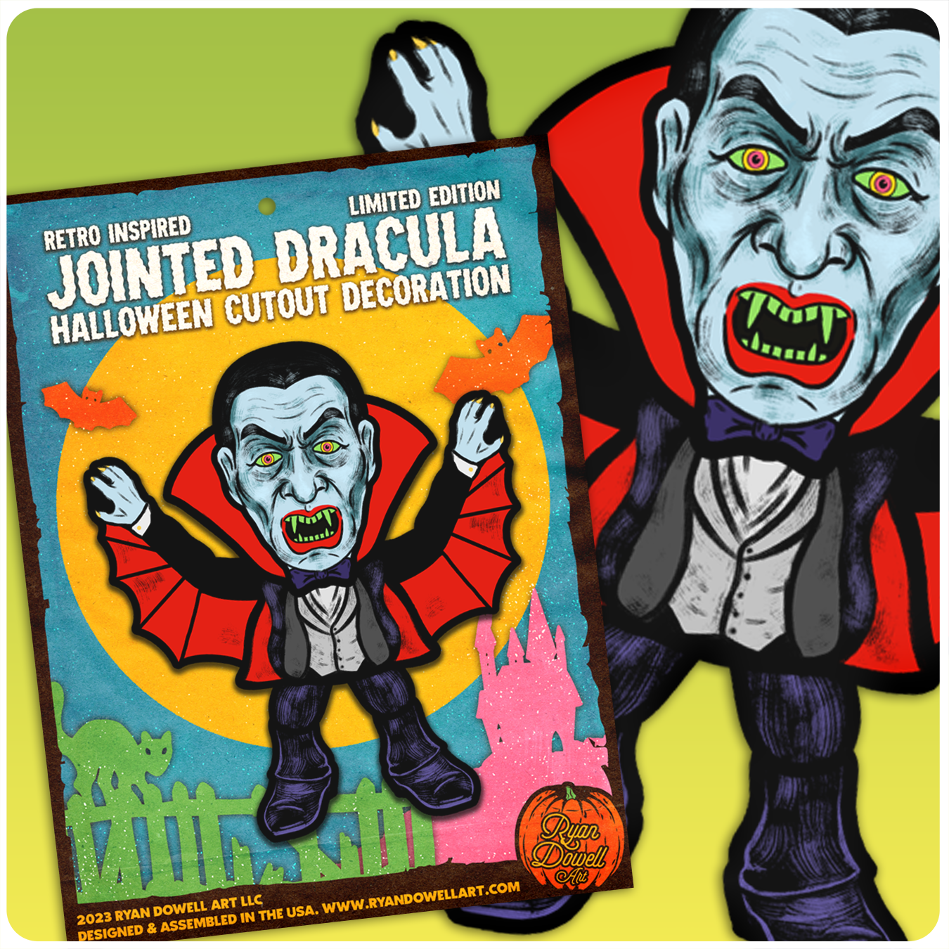 Jointed Halloween Dracula Cutout Decoration