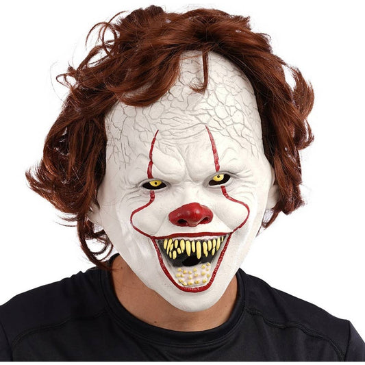 Scary Clown Latex Halloween Mask Walker Fancy Dress Costume