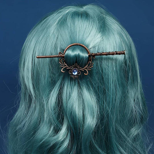 Vintage Viking Moonstone Hairpin
