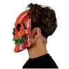 Skull Fangs Orange Monster Mask: Blacklight Reactive