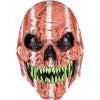 Skull Fangs Orange Monster Mask: Blacklight Reactive