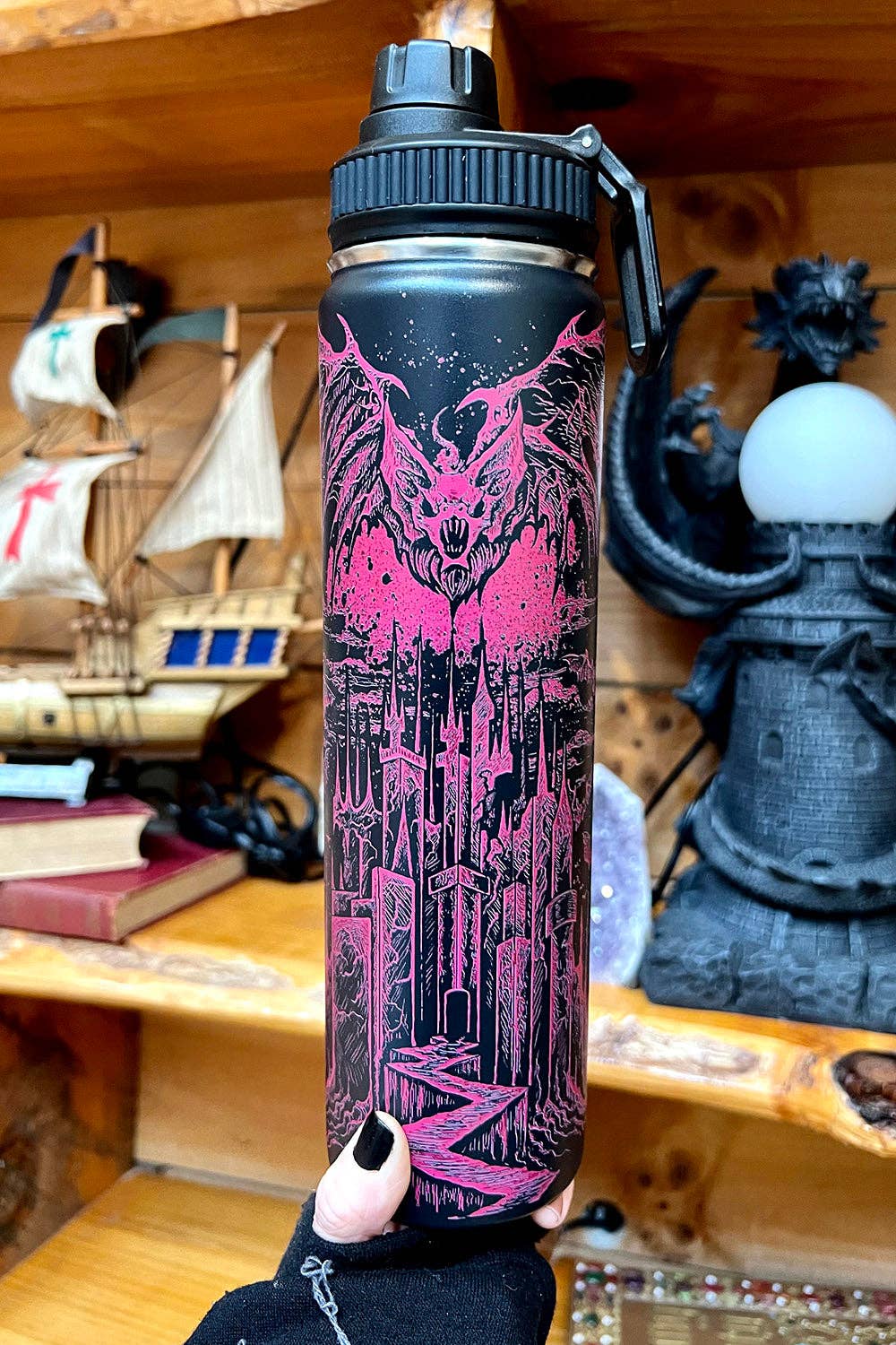 Vampire Castle 24 Oz Water Bottle