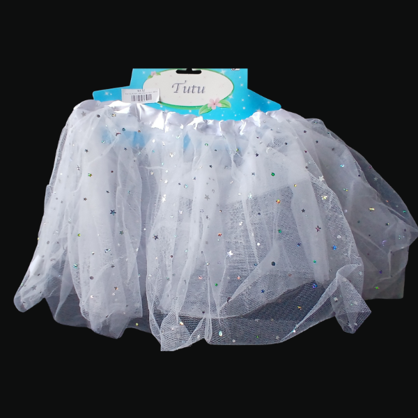 Kids Tutu 3-Layer Tulle w/Sequin Stars