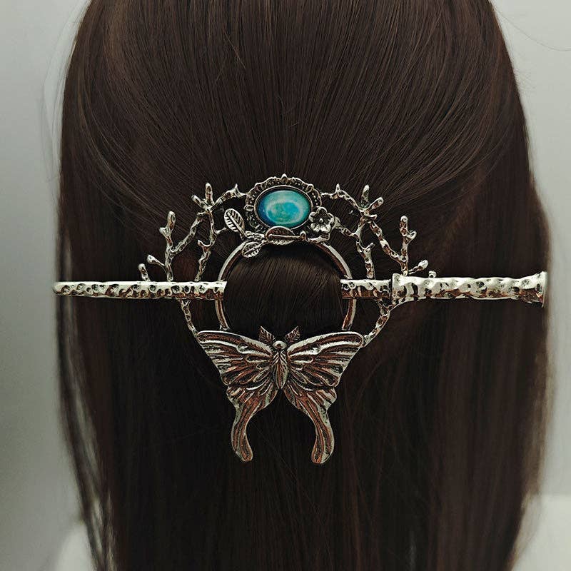 Butterfly Hair Stick Retro Alloy Hairpin
