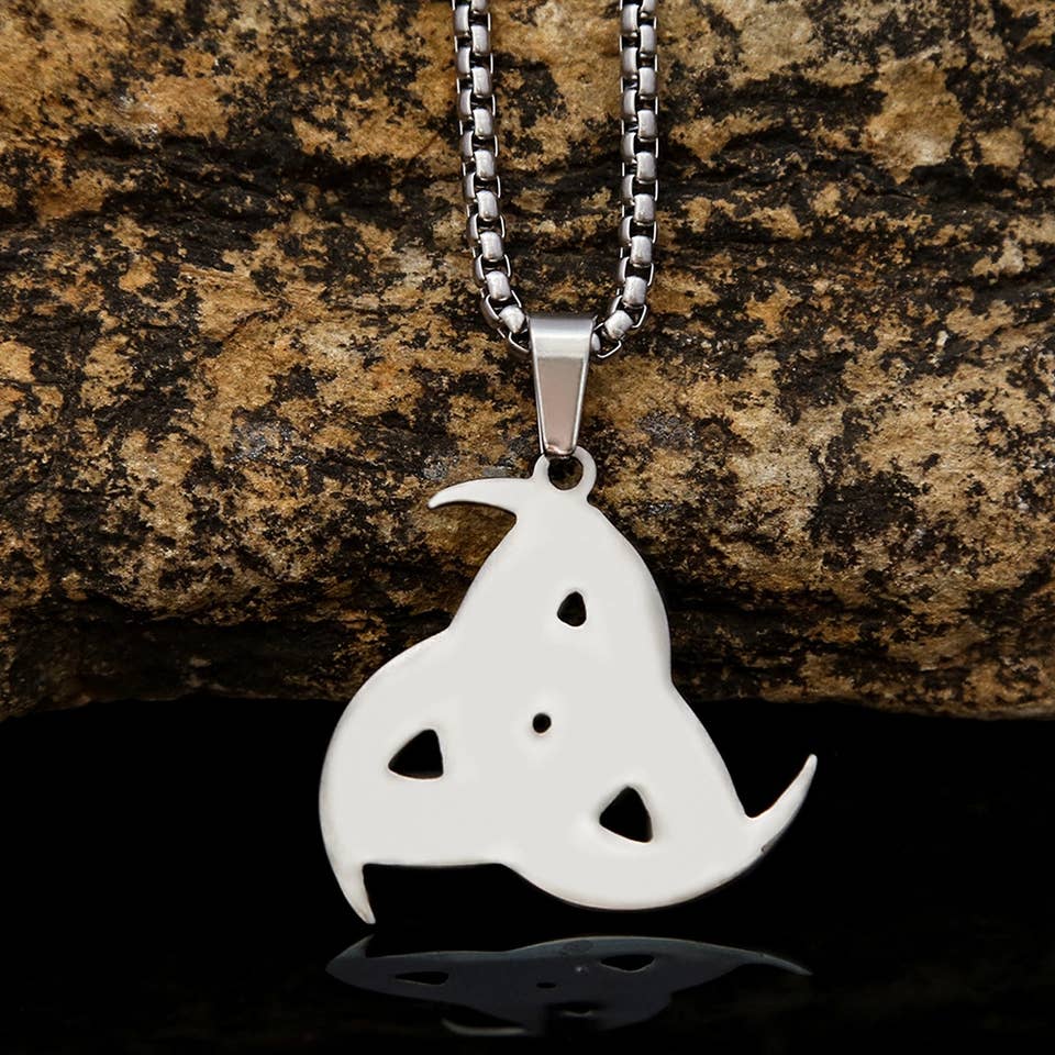 Viking Style Totem Triangular Necklace